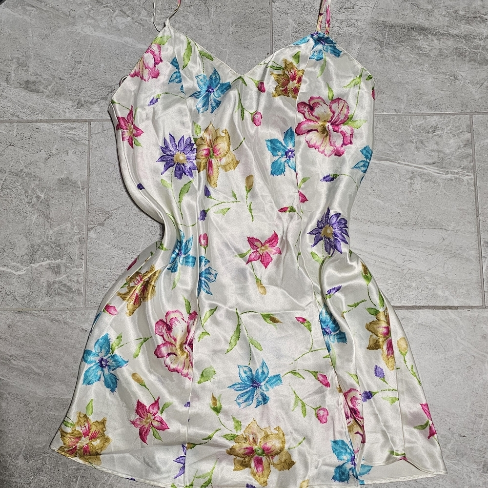 New York & Company Floral Satin Dress